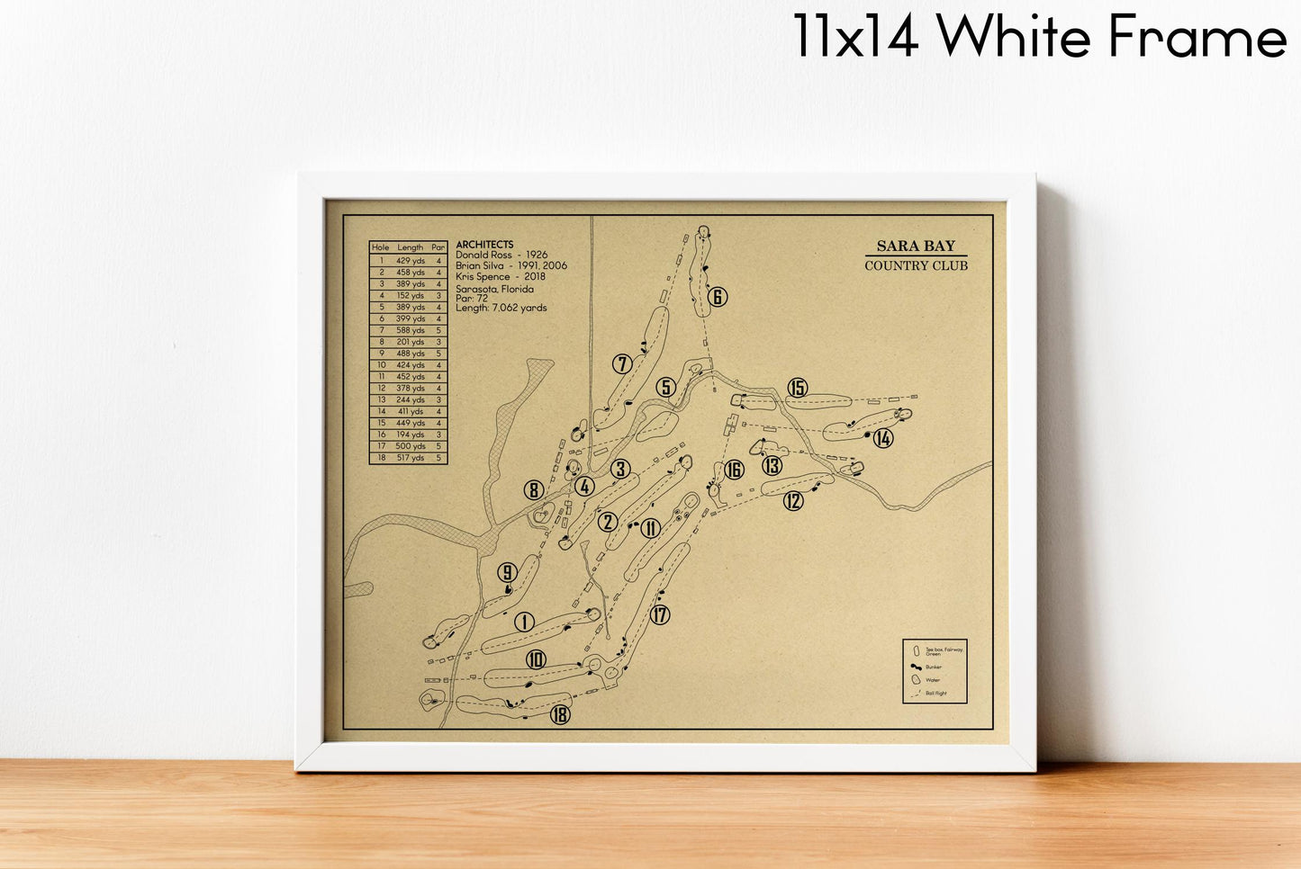 Sara Bay Country Club Outline (Print)