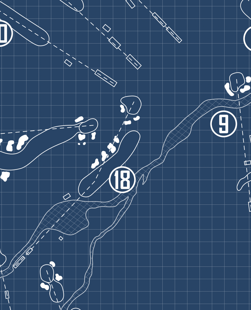Saucon Valley Country Club Old Course Blueprint (Print)