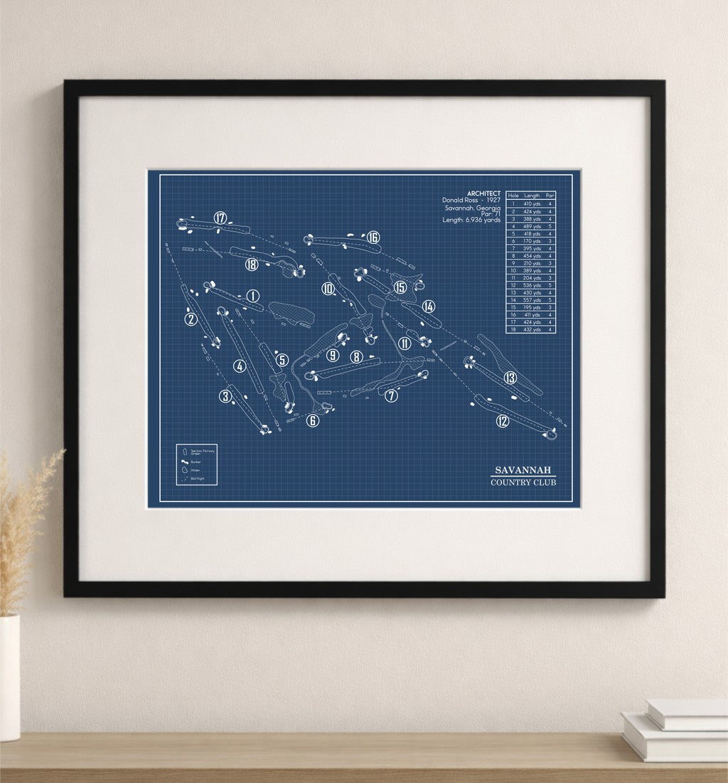 Savannah Country Club Blueprint (Print)