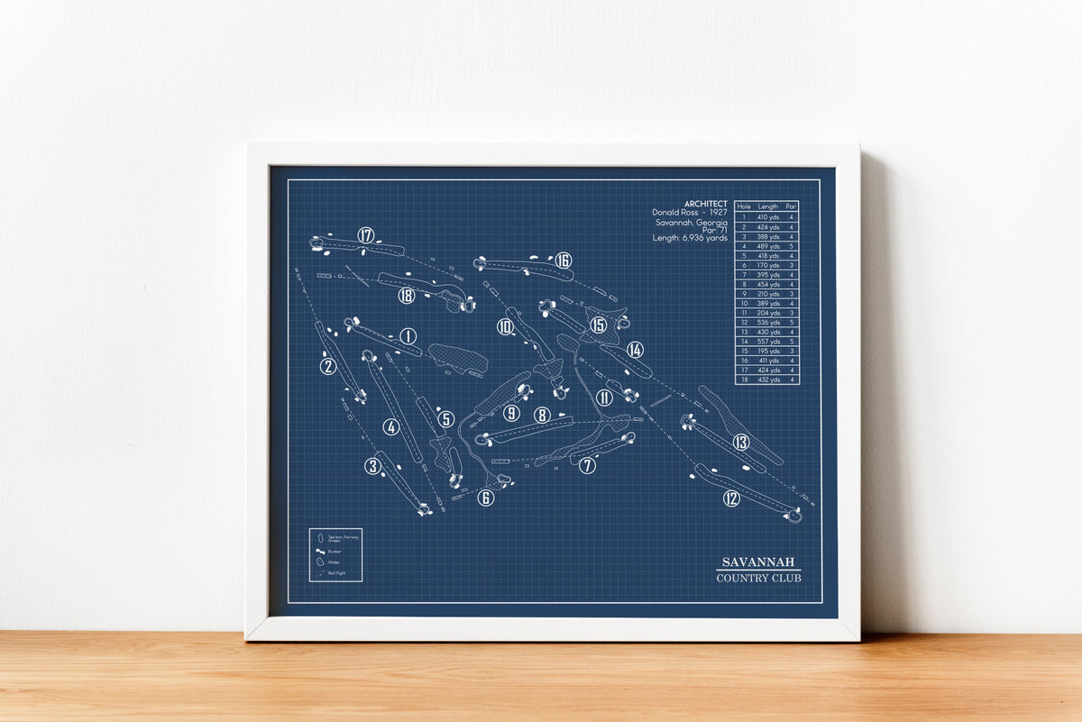 Savannah Country Club Blueprint (Print)