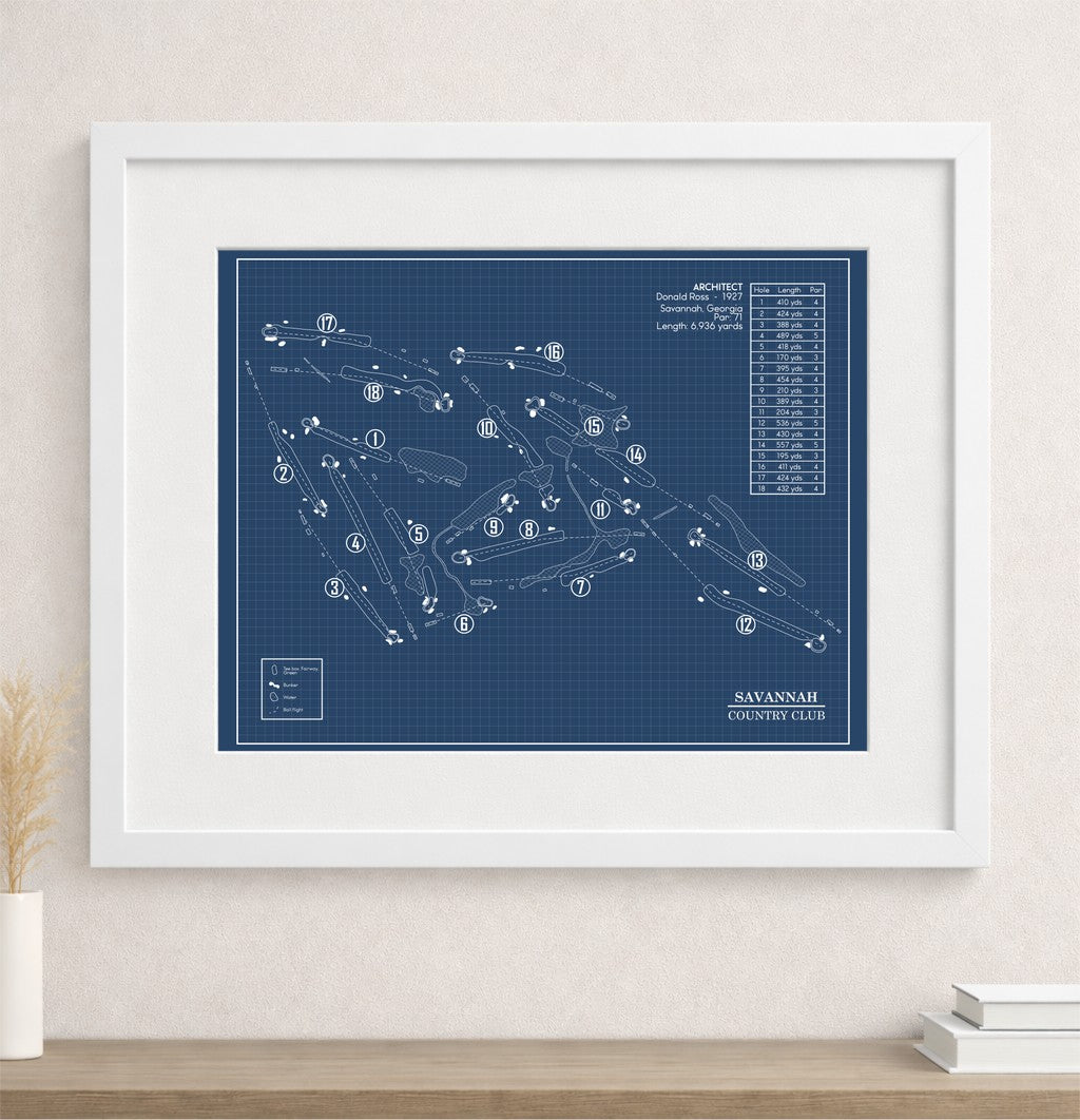 Savannah Country Club Blueprint (Print)