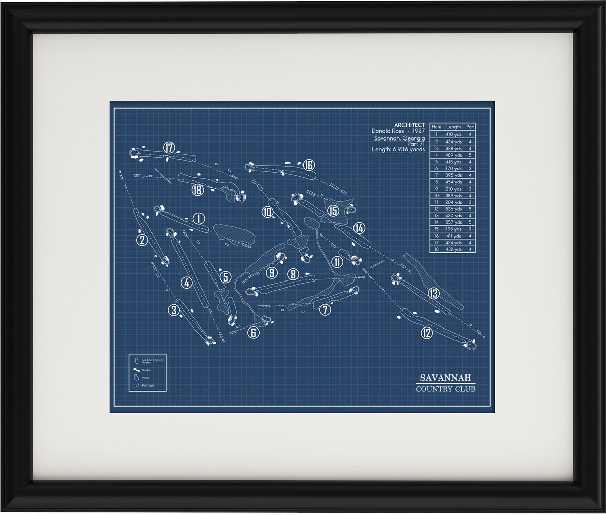 Savannah Country Club Blueprint (Print)