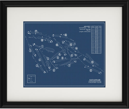 Savannah Country Club Blueprint (Print)