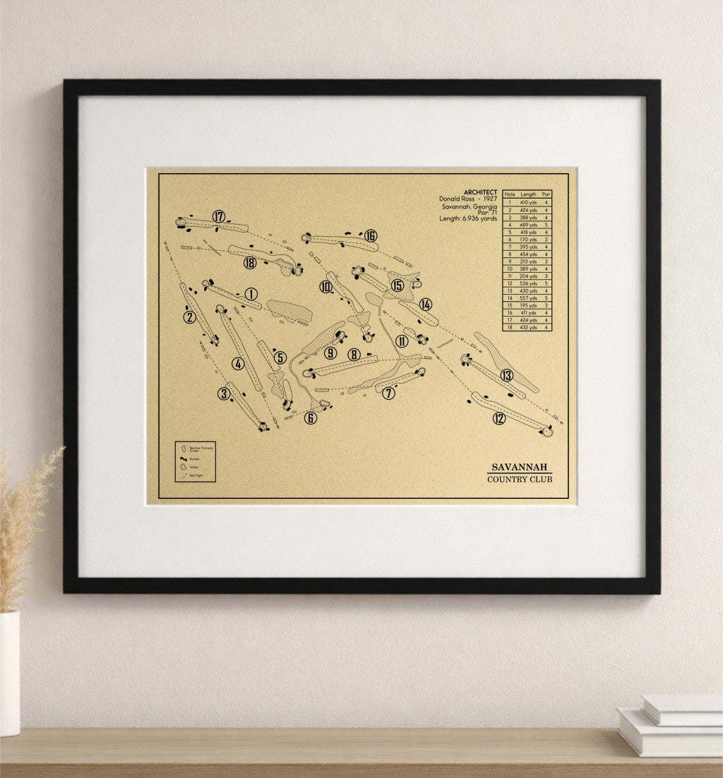 Savannah Country Club Outline (Print)