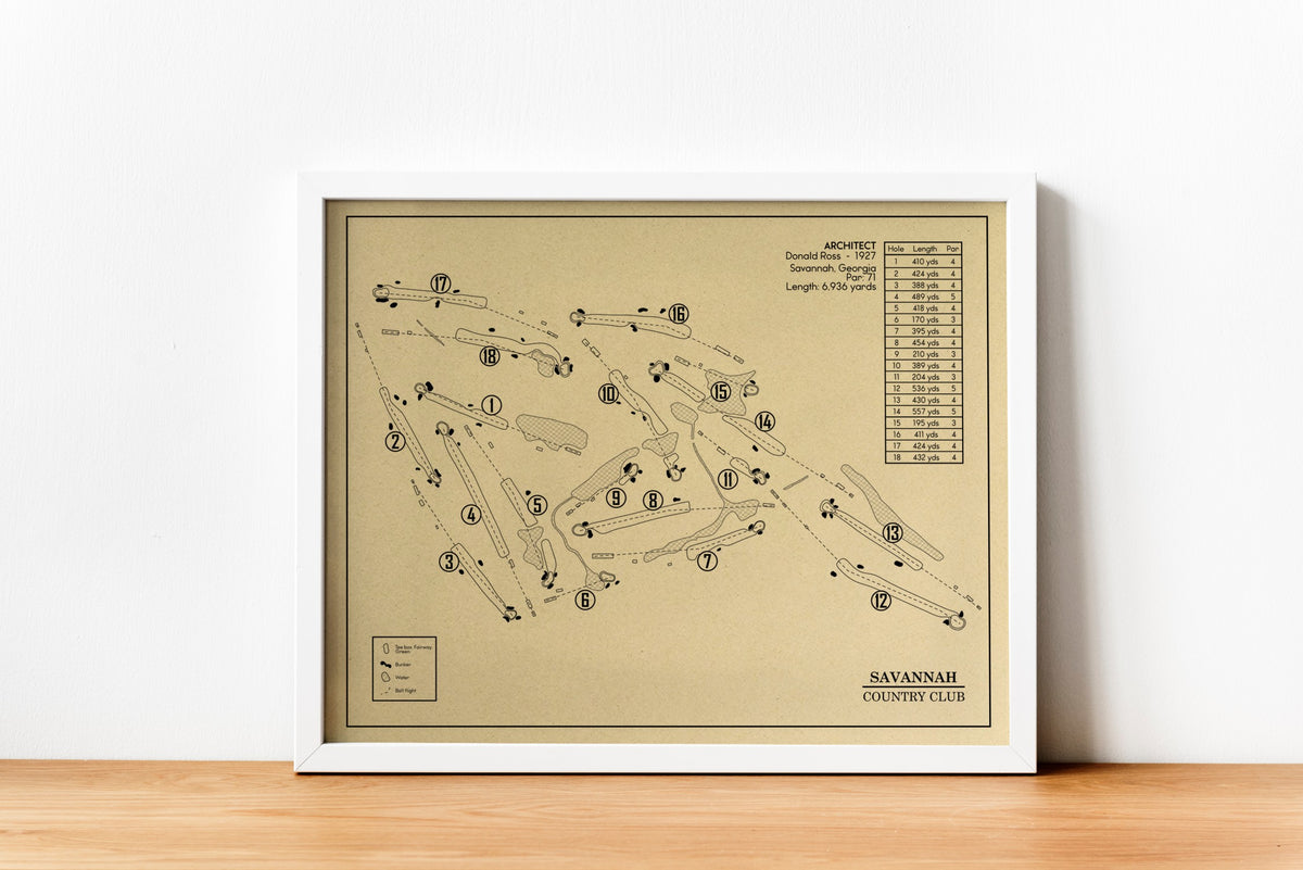 Savannah Country Club Outline (Print)