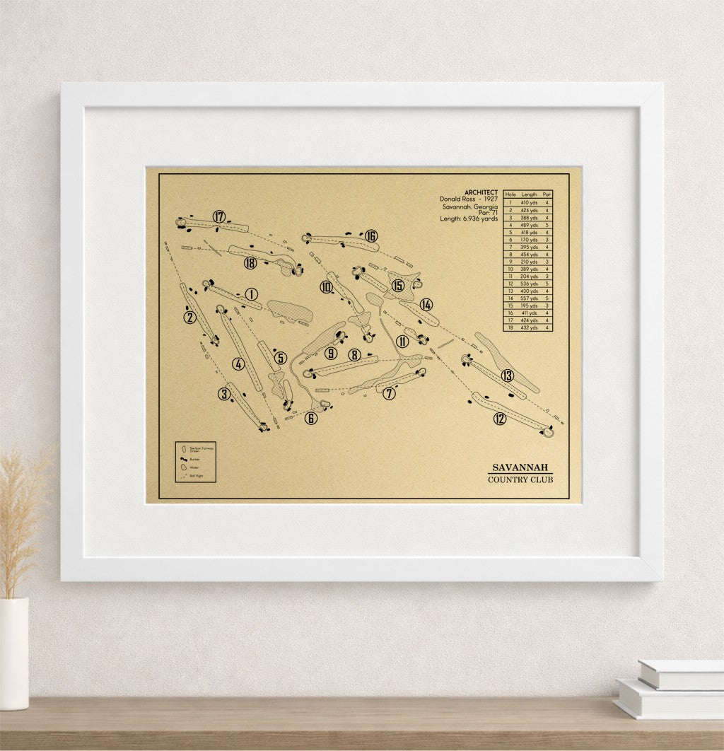 Savannah Country Club Outline (Print)