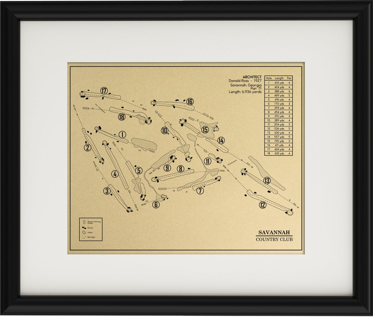 Savannah Country Club Outline (Print)