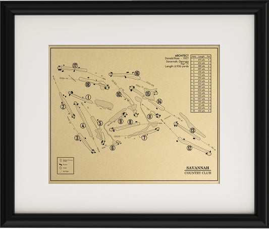 Savannah Country Club Outline (Print)