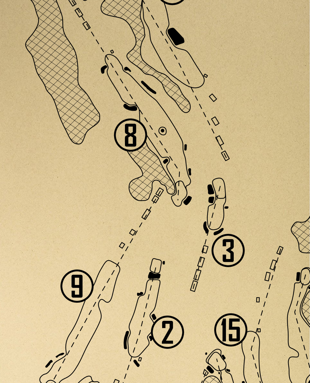 Plantation at Sea Island Golf Club Outline (Print)