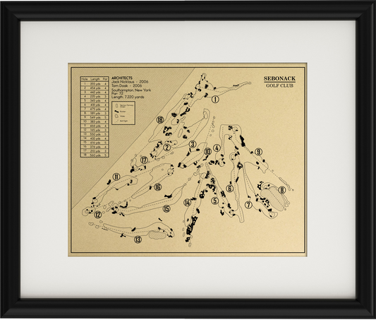 Sebonack Golf Club Outline (Print)