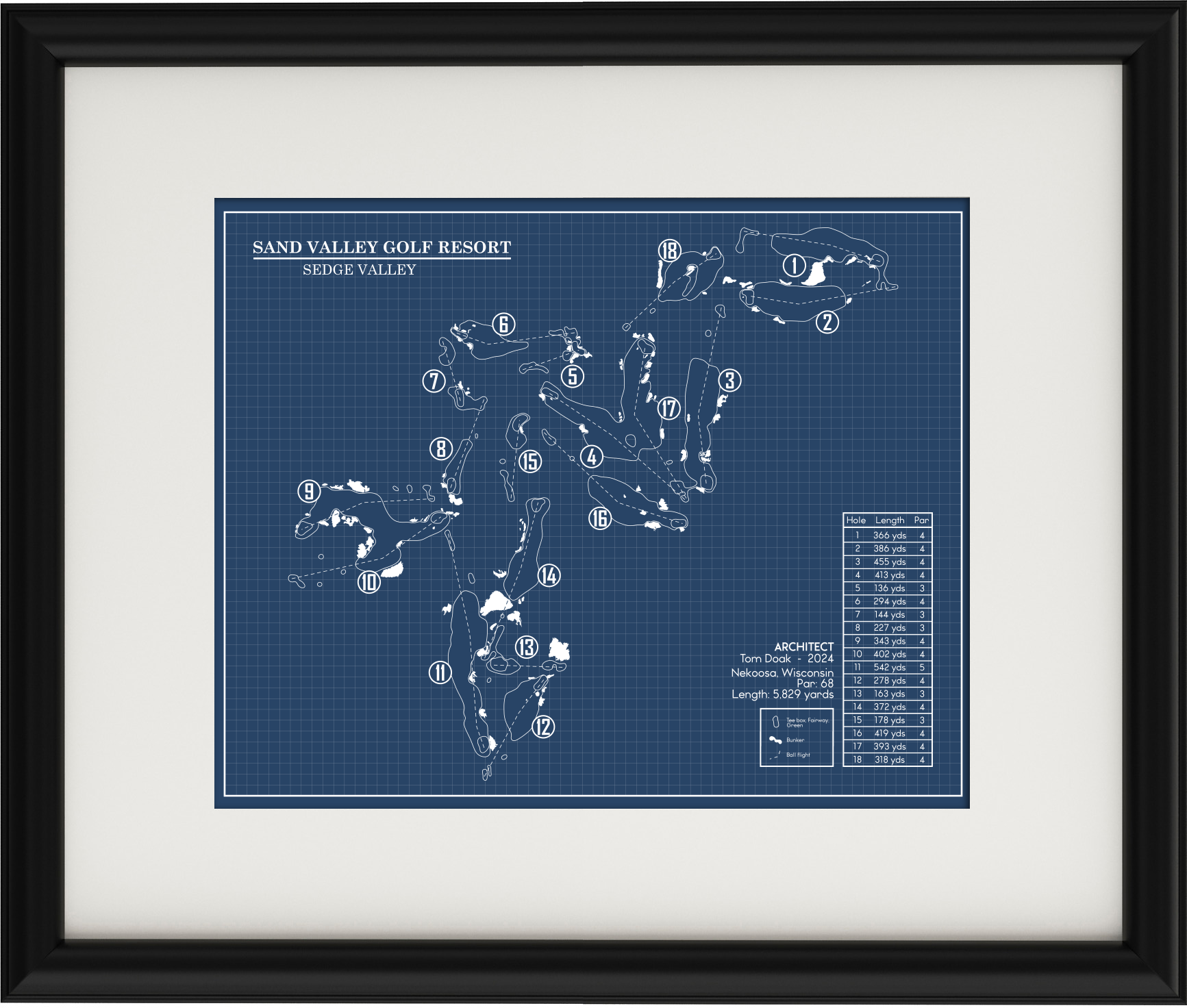 Sand Valley Golf Resort, Sedge Valley Course Blueprint (Print ...