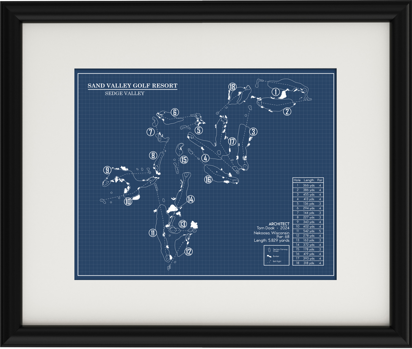 Sand Valley Golf Resort, Sedge Valley Course Blueprint (Print)
