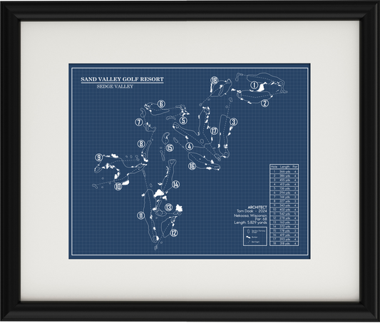 Sand Valley Golf Resort, Sedge Valley Course Blueprint (Print)