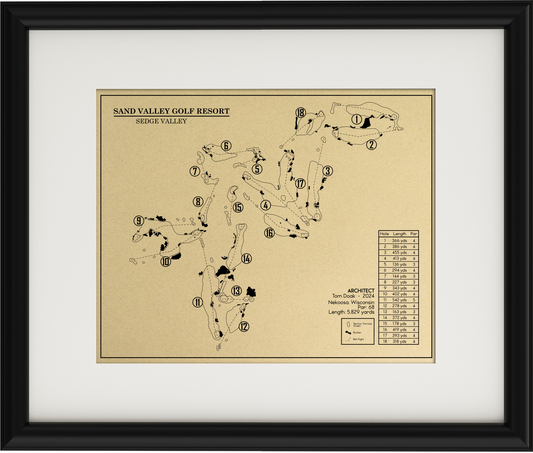 Sand Valley Golf Resort, Sedge Valley Course Outline (Print)