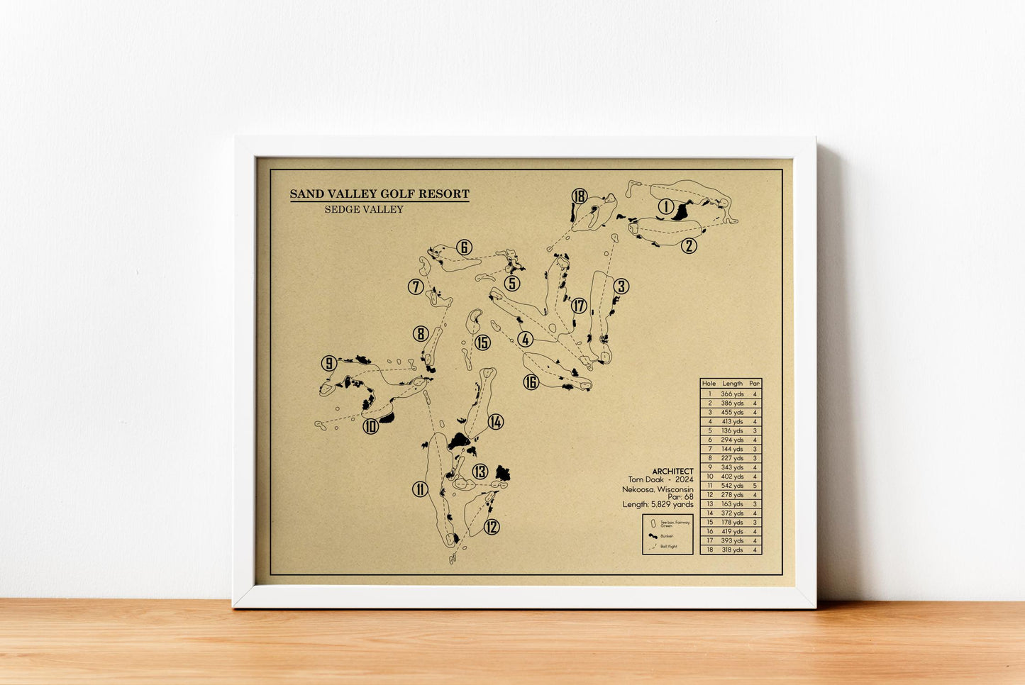 Sand Valley Golf Resort, Sedge Valley Course Outline (Print)