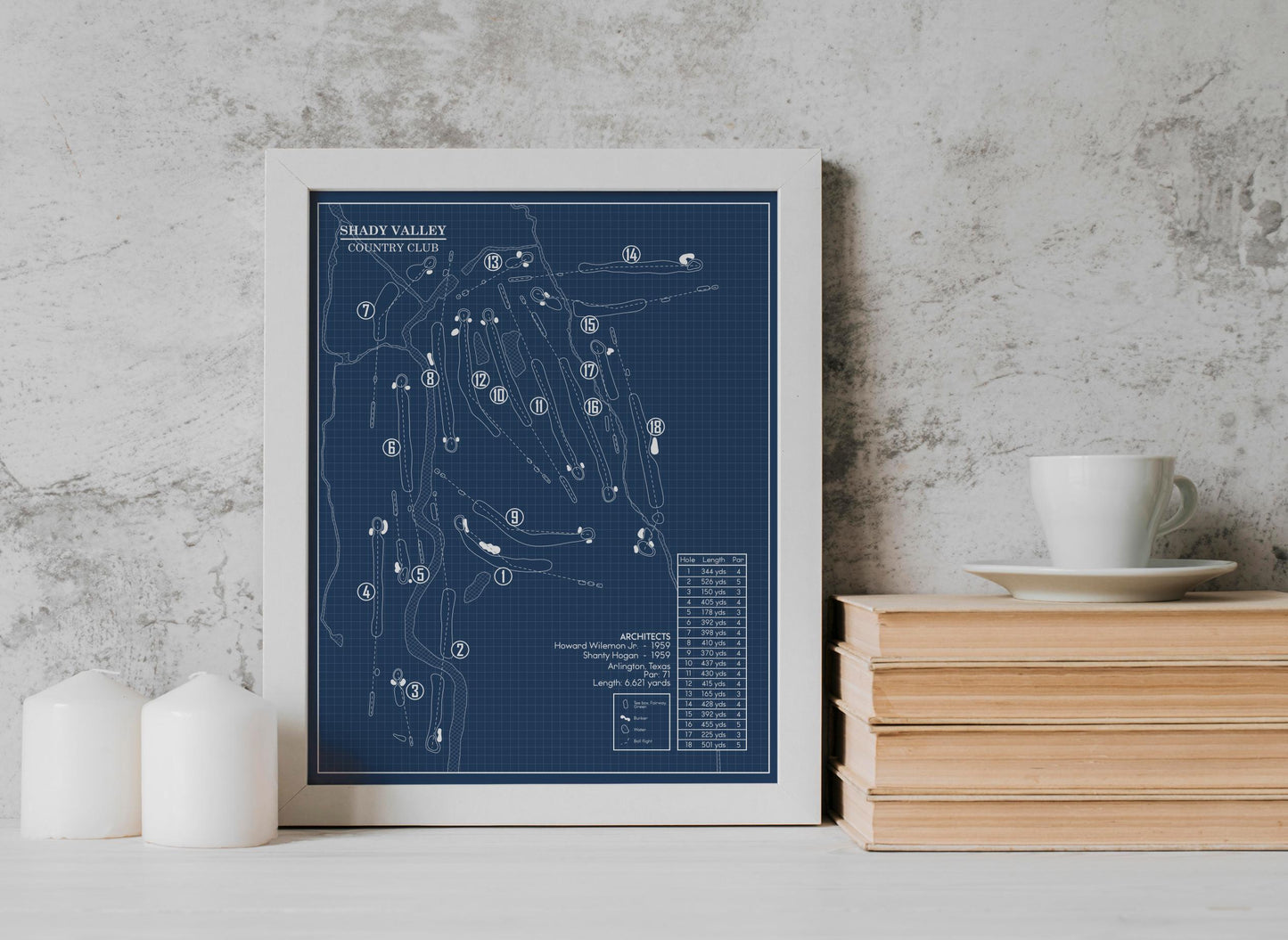 Shady Valley Country Club Blueprint (Print)