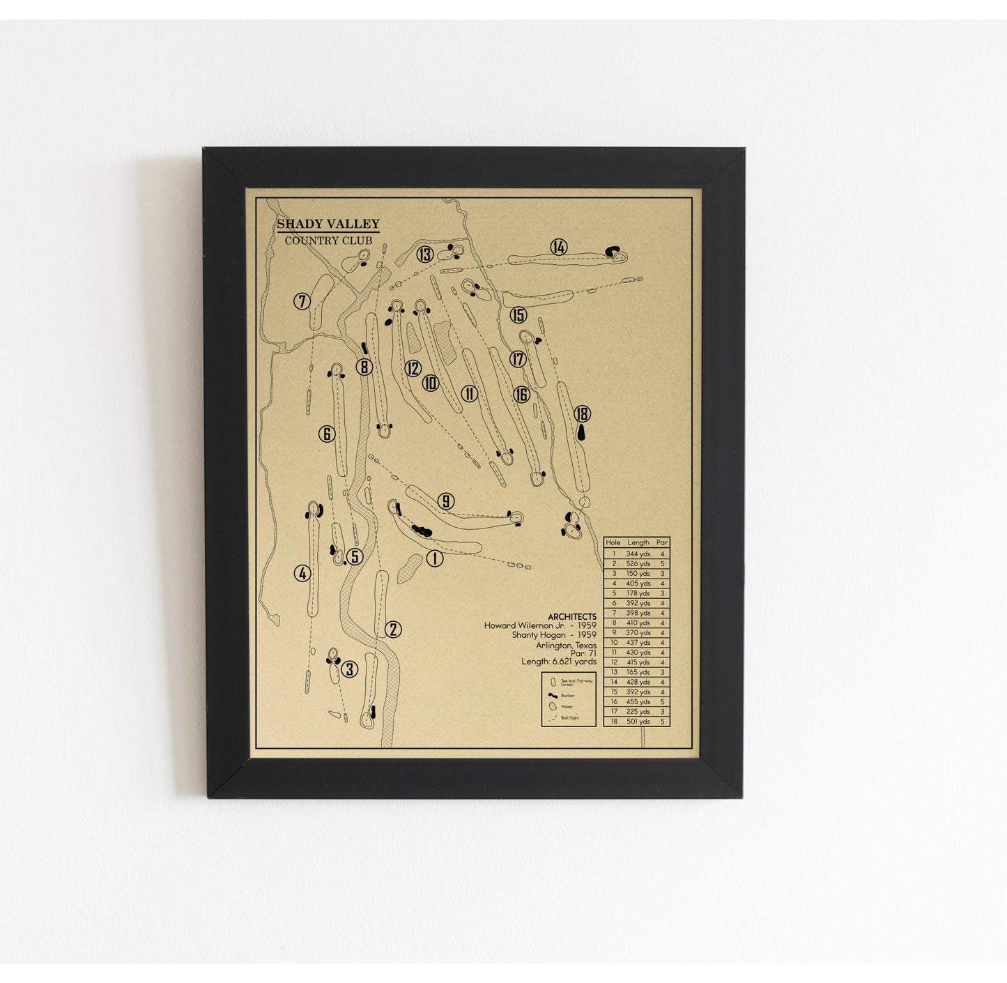 Shady Valley Country Club Outline (Print)