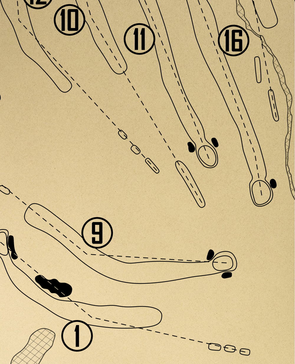 Shady Valley Country Club Outline (Print)