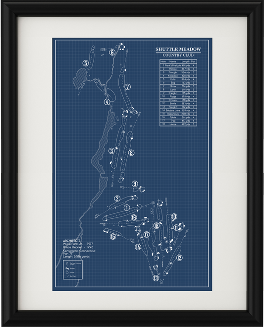 Shuttle Meadow Country Club Blueprint (Print)