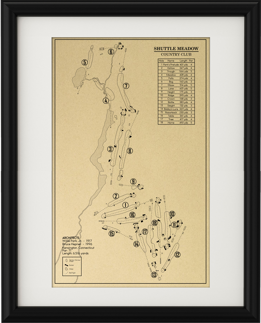 Shuttle Meadow Country Club Outline (Print)
