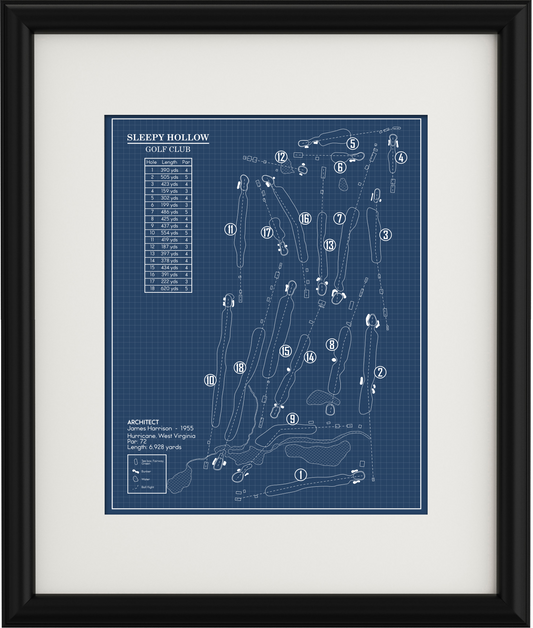 Sleepy Hollow Golf Club Blueprint (Print)