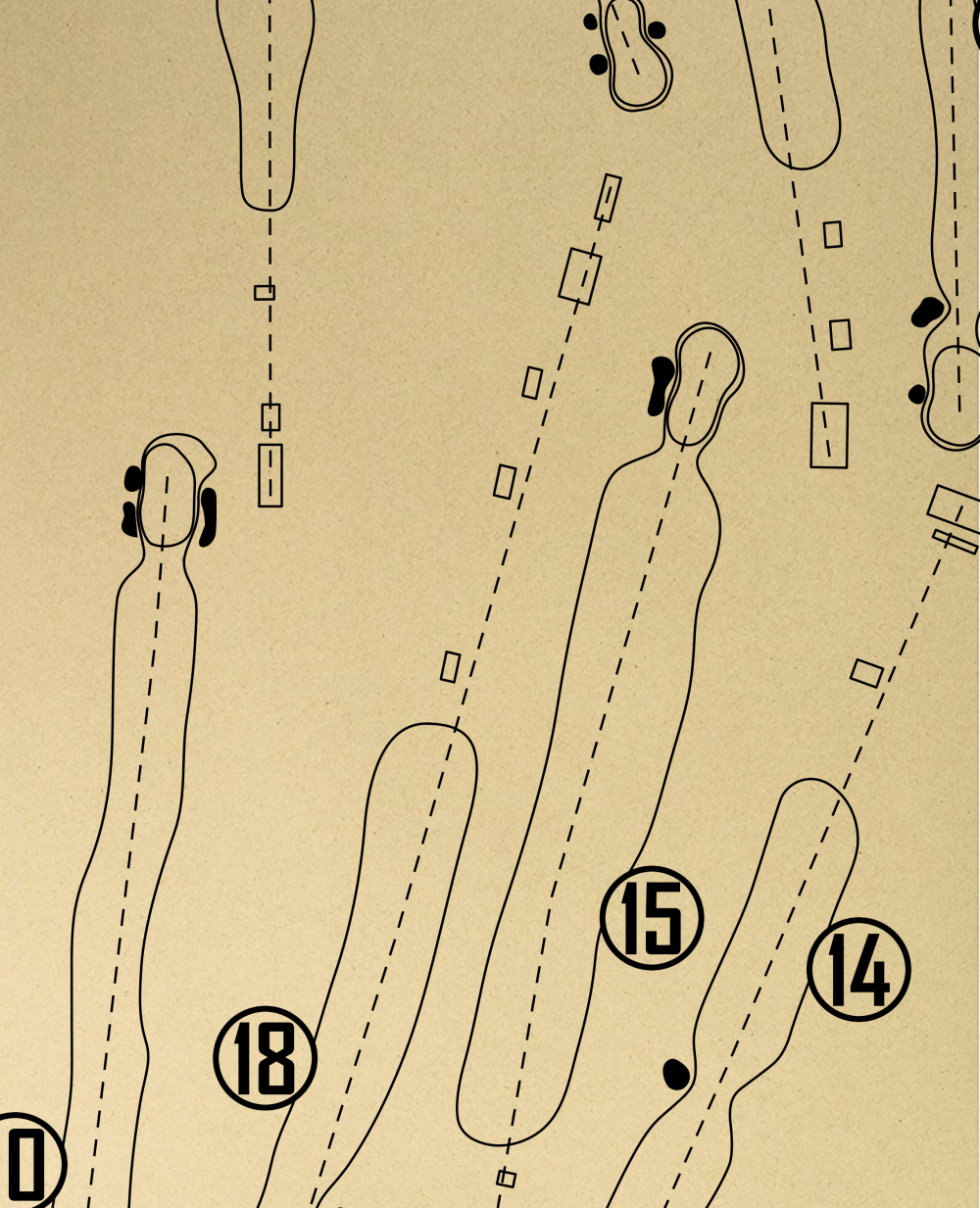 Sleepy Hollow Golf Club Outline (Print)