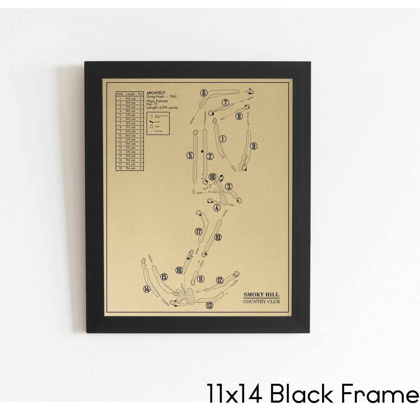 Smoky Hill Country Club Outline (Print)