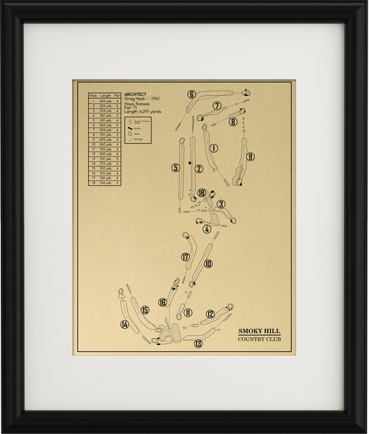 Smoky Hill Country Club Outline (Print)