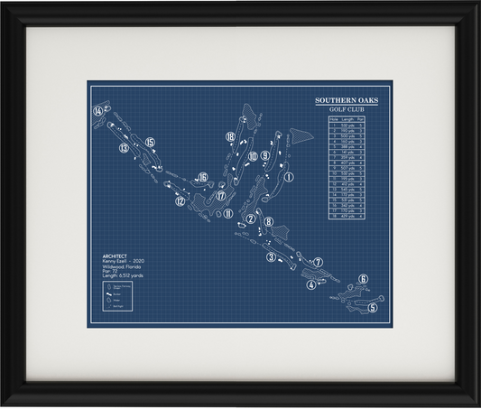 Southern Oaks Golf Club Blueprint (Print)