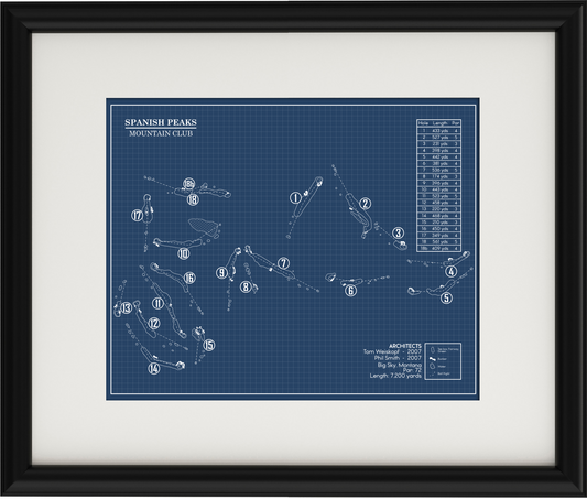 Spanish Peaks Mountain Club Blueprint (Print)