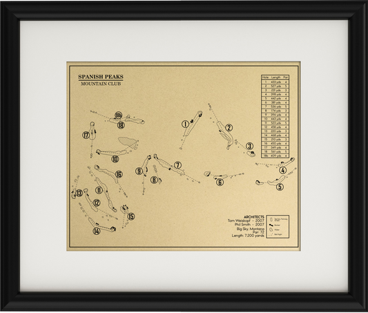 Spanish Peaks Mountain Club Outline (Print)
