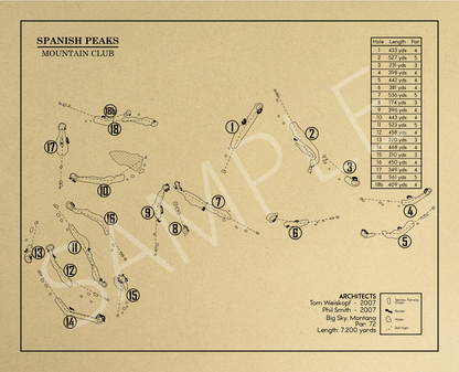 Spanish Peaks Mountain Club Outline (Print)
