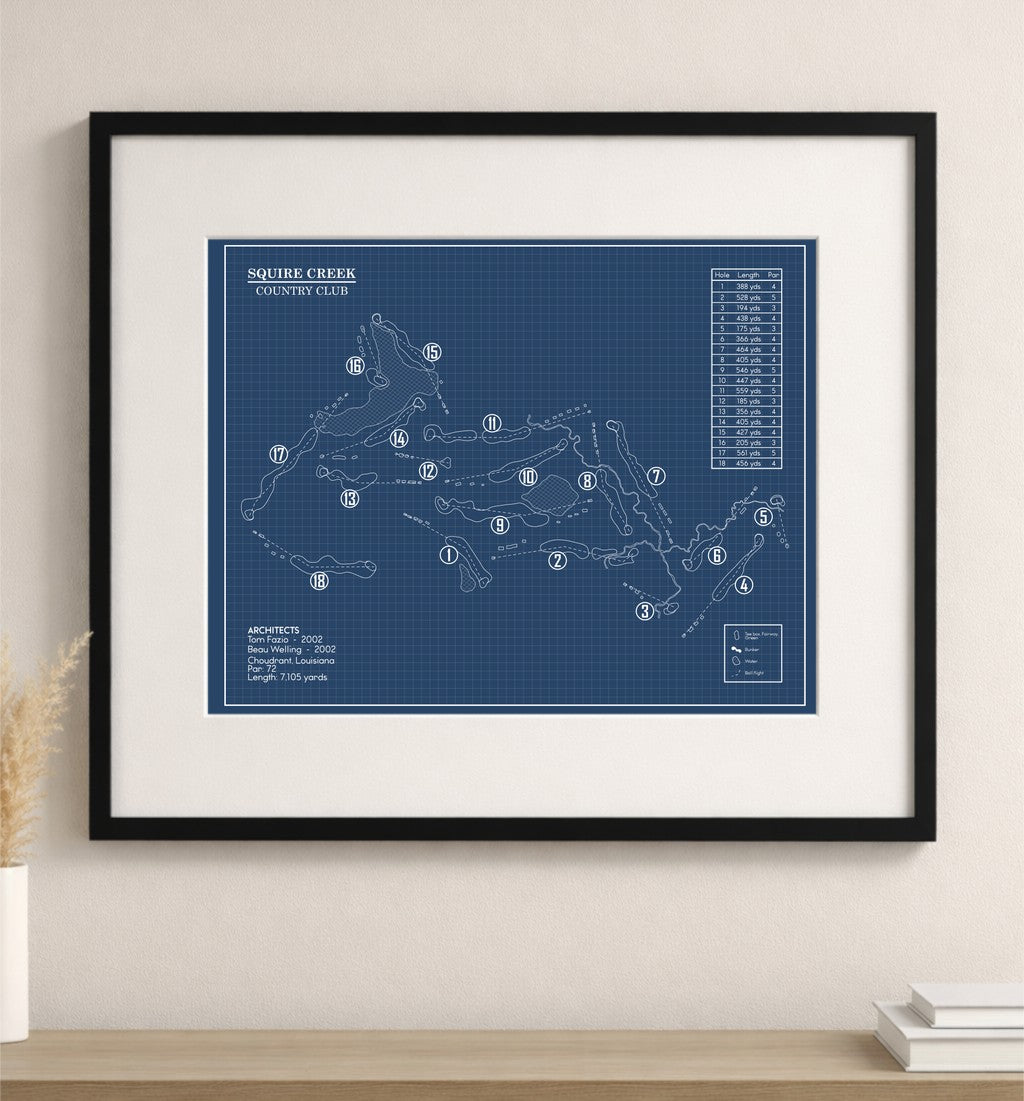 Squire Creek Country Club Blueprint (Print)
