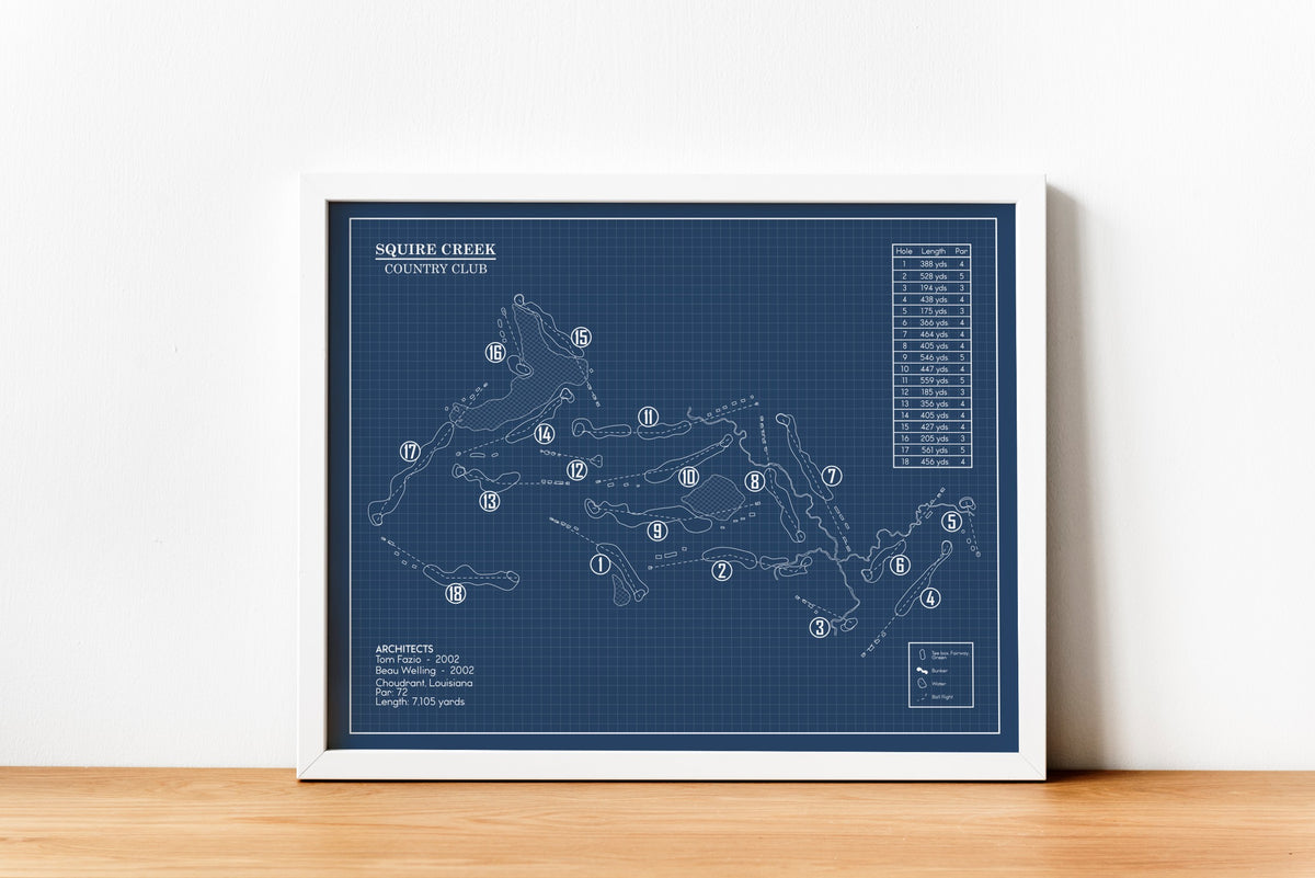 Squire Creek Country Club Blueprint (Print)