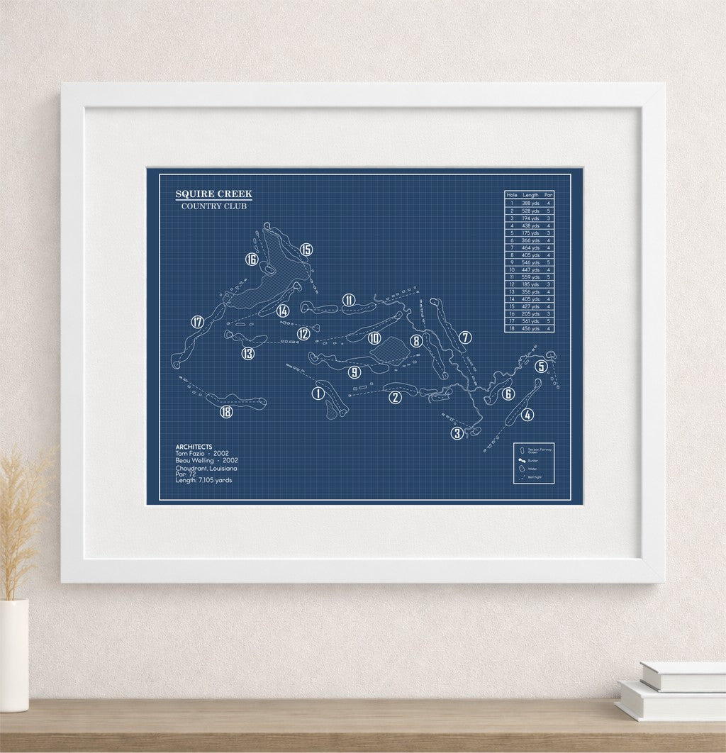 Squire Creek Country Club Blueprint (Print)
