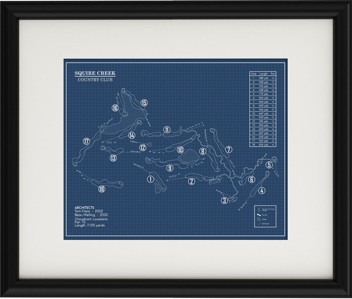 Squire Creek Country Club Blueprint (Print)