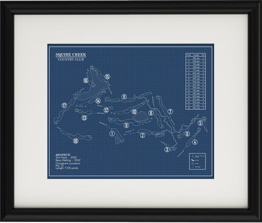 Squire Creek Country Club Blueprint (Print)