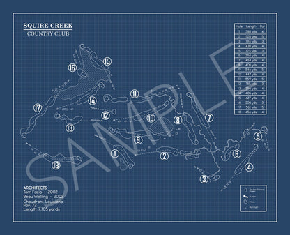 Squire Creek Country Club Blueprint (Print)