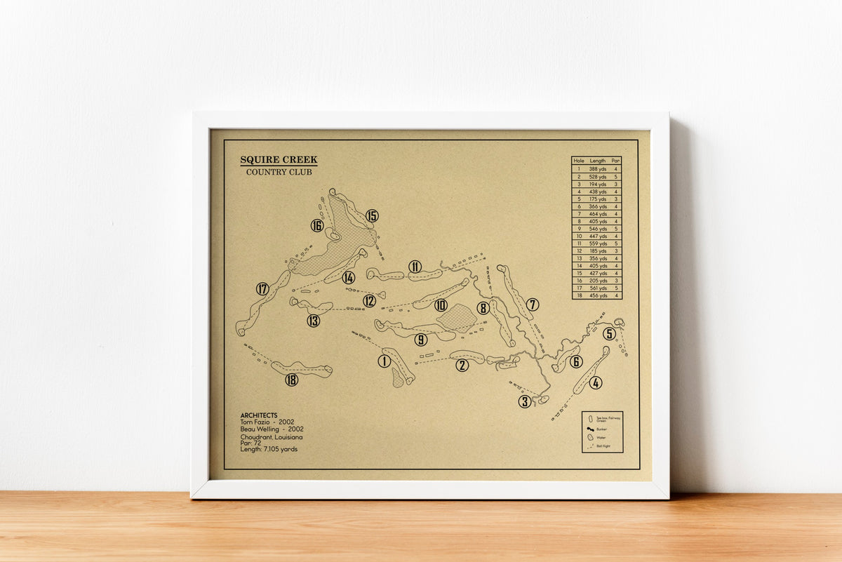 Squire Creek Country Club Outline (Print)