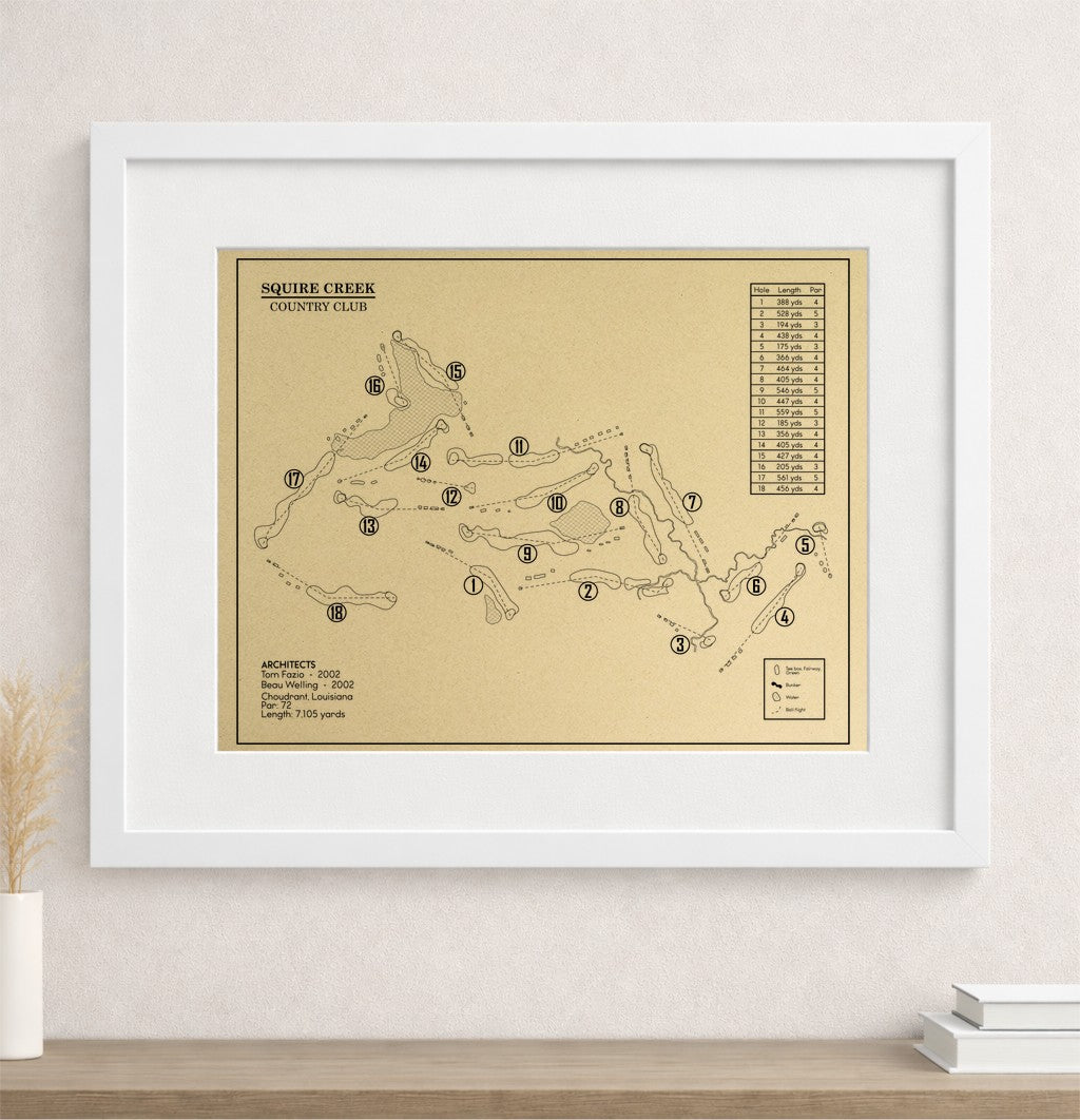 Squire Creek Country Club Outline (Print)