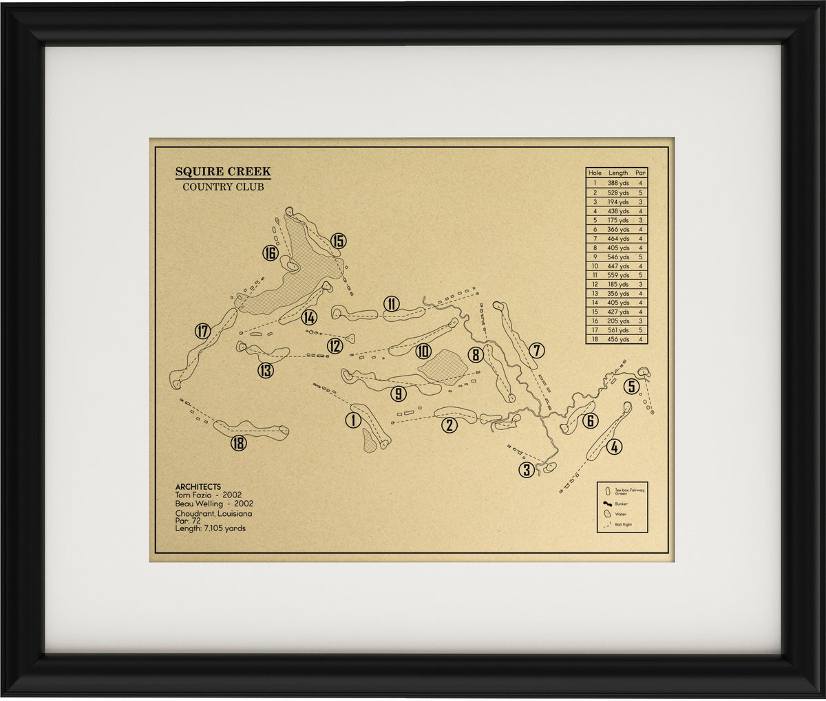 Squire Creek Country Club Outline (Print)