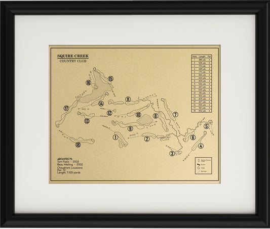 Squire Creek Country Club Outline (Print)