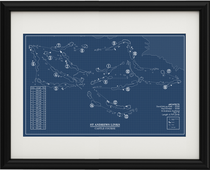 St Andrews Castle Course Blueprint (Print)