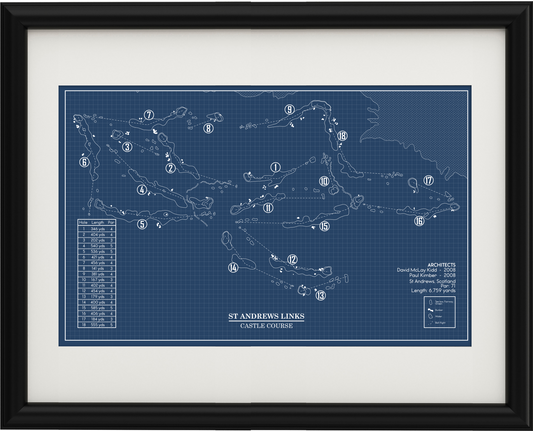 St Andrews Castle Course Blueprint (Print)