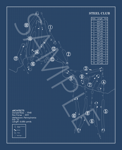 Steel Club Blueprint (Print)