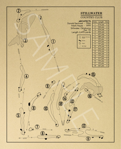 Stillwater Country Club Outline (Print)