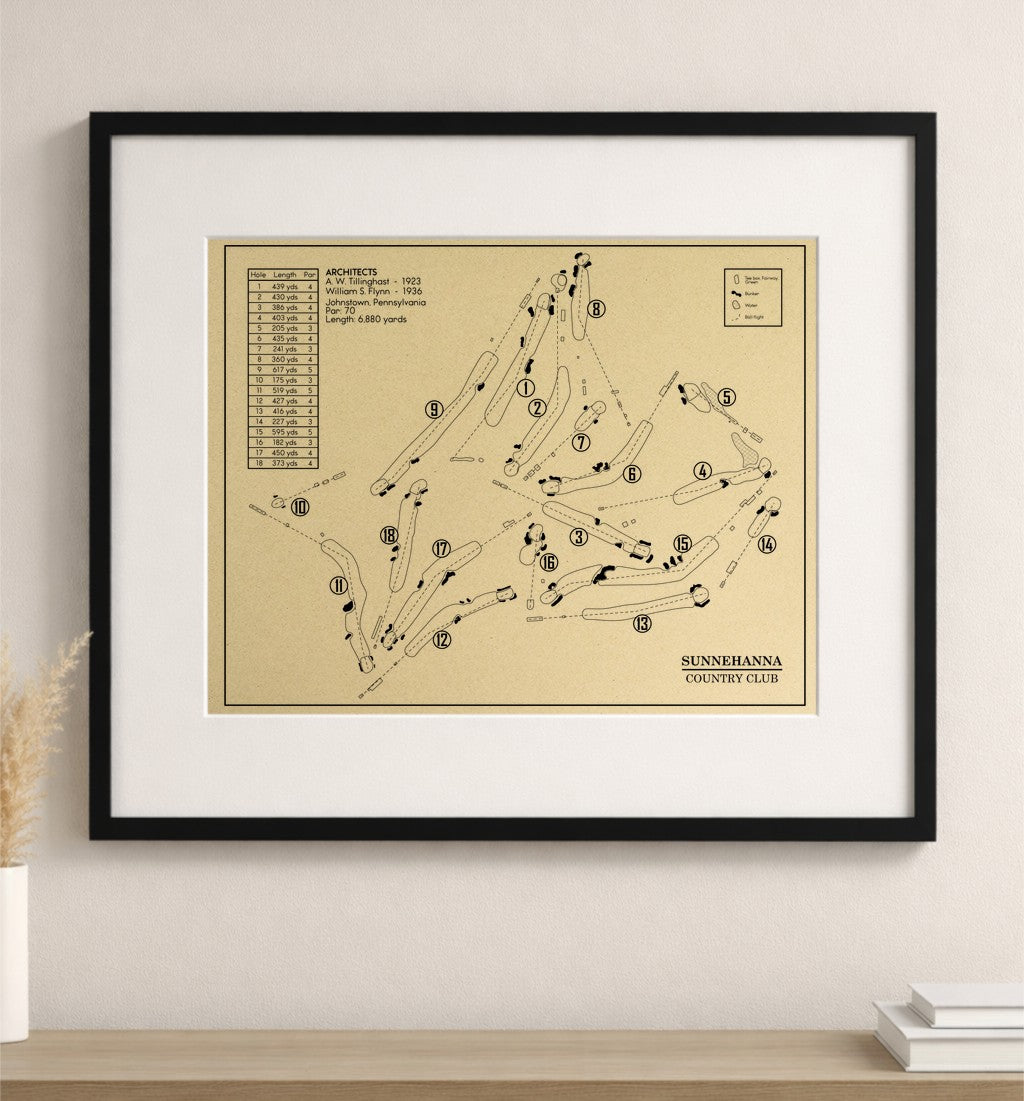 Sunnehanna Country Club Outline (Print)