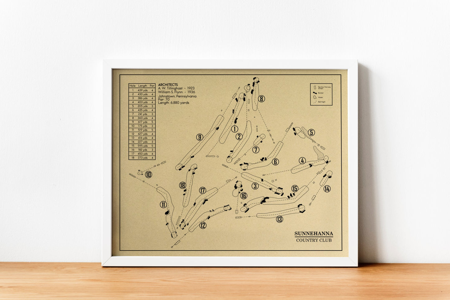 Sunnehanna Country Club Outline (Print)