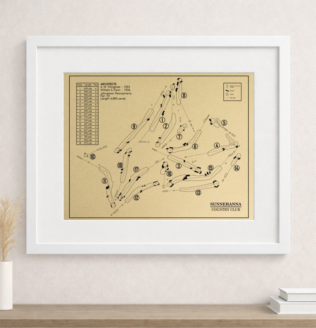 Sunnehanna Country Club Outline (Print)