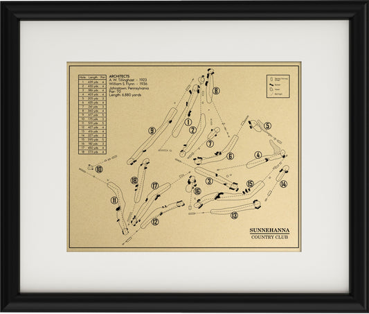 Sunnehanna Country Club Outline (Print)